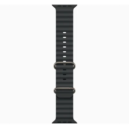 Apple Watch Series Ultra 2 49mm Natural Titanium Case with Black Ocean Band One Size