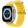 Apple Watch Series Ultra 49mm Titanium Case with Yellow Ocean Band One Size